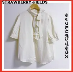 新品 STRAWBERRY-FIELDS リボンブラウス ボルドー系 2 - メルカリ