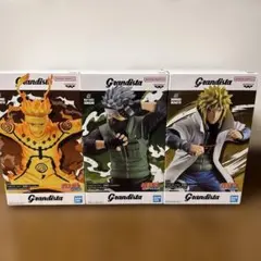 ナルト疾風伝　ナルト　カカシ　ミナト　グランディスタ　フィギュア