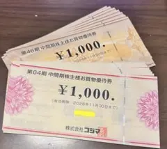 ビックカメラ　コジマ　株主優待券　 16,000円