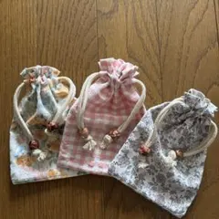 ハンドメイド巾着袋　3個セット