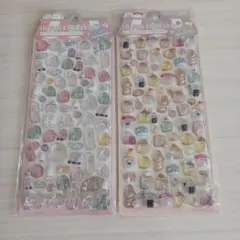 オバケーヌ風　ラメ入りボンボンドロップシール2枚セット