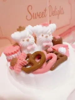 ハンドメイド ホイップクリームわんこケーキ♡