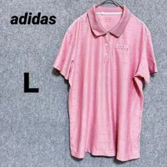 古着【adidas 】ゴルフウェア ポロシャツ CLIMACOOL ピンク L