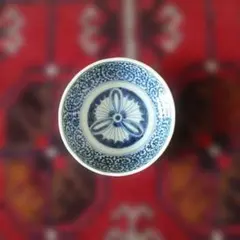 希少 古伊万里 染付 蛸唐草文皿　なます皿 くらわんか 筒江窯　江戸中期