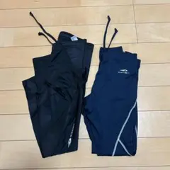 ティゴラ コンプレッションタイツ 2点セット 黒 ネイビー M スポーツのサムネイル