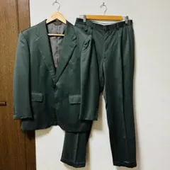 90s ヴィンテージ ダブルスーツセットアップ カーキ 古着 ダブル 成人