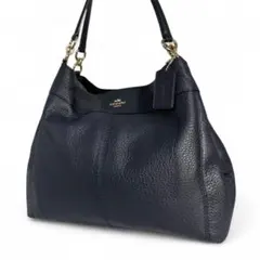 美品 COACH レクシー ペプルド レザーショルダーバッグ F57545