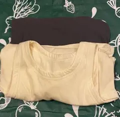 カップ付きタンクトップ 2点セット (イエロー/グレー)