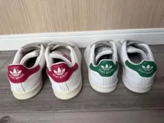 adidas スタンスミス　キッズ　緑　ピンク　セット