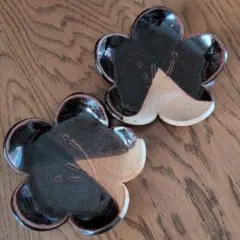 タイムセール【萩焼】花びら型和皿2枚