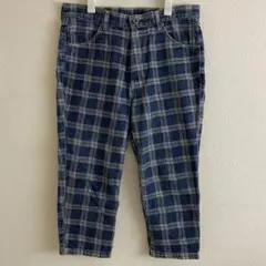 KAPITAL ヴィンテージ加工 デニム クロップド チェック パンツのサムネイル
