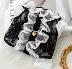 ペットドレス 犬服・猫服 フリル付き ハーネス