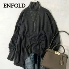 極美品★ENFOLD エンフォルド カーブヘムプルオーバー ニット セーターのサムネイル