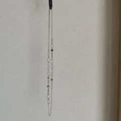 ロングネックレス ビーズ装飾