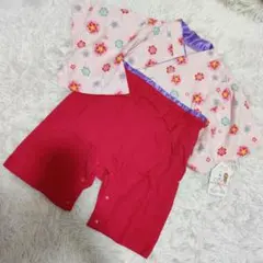 《未使用タグ付き》袴ロンパース 70-80 初節句 お宮参り ひな祭り 記念撮影