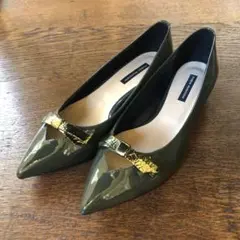 FABIO RUSCONI パテントリボンパンプス