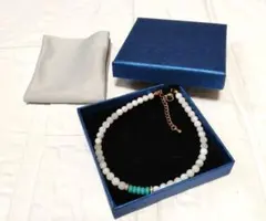 ✨新品未使用✨ホワイトターコイズビーズアンクレット✨メンズ　レディース