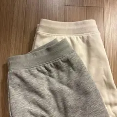 2枚セット ユニクロ ヒートテックボアスウェットパンツ グレー ホワイト XL