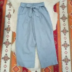 HK WORKS LONDON ライトグレー ワイドパンツ M