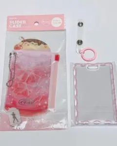 推し活ピンクセット　スライダーケース(レトロドリンク)+アクリルフォトケースのサムネイル