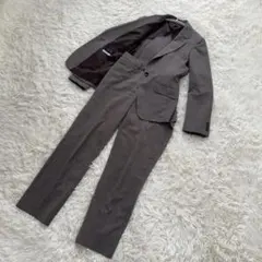 美品9&11号高級【HILTONテーラードパンツスーツ】洗濯 ストレッチ