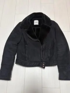 GYDA ジェイダ　ブラック　フェイクファー　ムートンコート　ショート丈