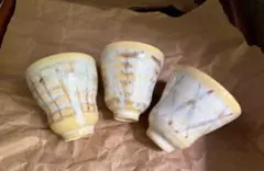 陶器湯呑み3個　酒器