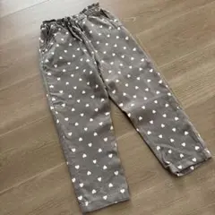グレー ハート柄 長ズボン 110cm