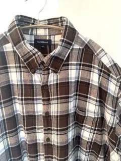 ネルシャツ ブラウン