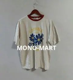 MONO-MART ヴィンテージライク フラワープリント リンガーTシャツのサムネイル