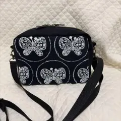 ミナペルホネン　お散歩ポシェト　forest wingネイビー　ハンドメイド