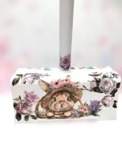 デコパージュ　左右どちらからでも収納できるローラーケース　うさぎ