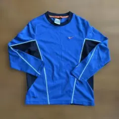NikeFIT 青 長袖シャツ XS ロンT サッカー　トレーニング　ナイキ