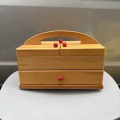 イギリス アンティーク 木製 三段式 ソーイングボックス 裁縫箱 - メルカリ