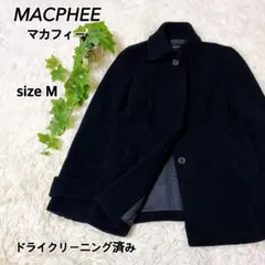 MACPHEE マカフィー サイズM ブラック ウール混ツィード ジャケット