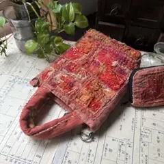 セットがお得/紅花染め/古布/和更紗