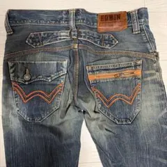 EDWIN ダークブルーデニム ストレートレッグ