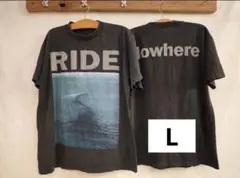 L RIDE Tシャツ ダークグレー サイズ不明