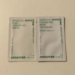 イニスフリー グリーンティーシリーズ 美容液&日焼け止め サンプル2点セット