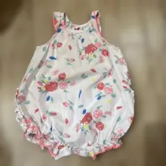 PETIT BATEAU 花柄ロンパース 6m/67cm ピンク