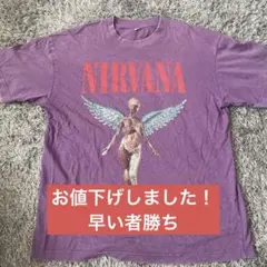 NYで購入 NIRVANA 花柄プリント Tシャツ Lサイズ - メルカリ