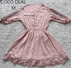 COCO DEAL Luxe 刺繍入りワンピース ピンク サイズ2のサムネイル