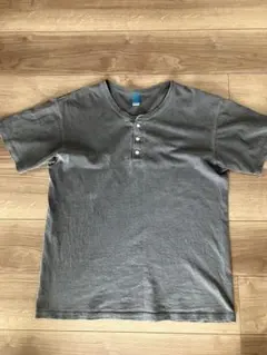 グッドオン good on ヘンリーネック　Tシャツ　ネイビー　Lサイズのサムネイル