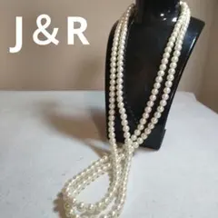 c78 超美品　J＆R　Fパール　 ロング　ネックレス アンティークのサムネイル