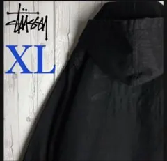 希少　stussy ステューシー　両面刺繍ロゴ入り フーデッド デニムジャケット