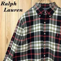 『90s』Ralph Lauren ネルシャツ ◎ポニー 刺繍 チェック 好配色のサムネイル