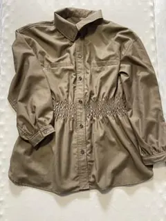 カーキ色ウエストゴムミリタリージャケット Mサイズ