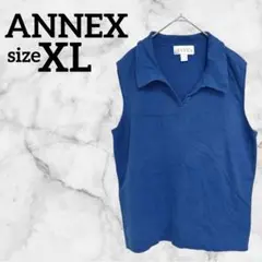 ANNEX【XL】 トップス ノースリーブ 青 海外古着