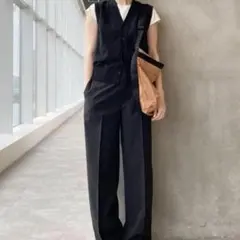 【UNIQLO U】一部店舗商品！ウォッシャブルボタンダウンニットベスト　黒　M