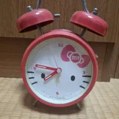 ハローキティ アラーム時計 赤　【ジャンク品】